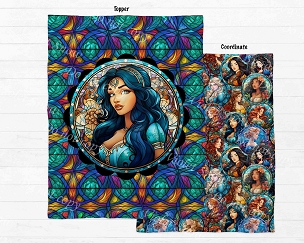 Stained Glass New World Princess Blanket Panel